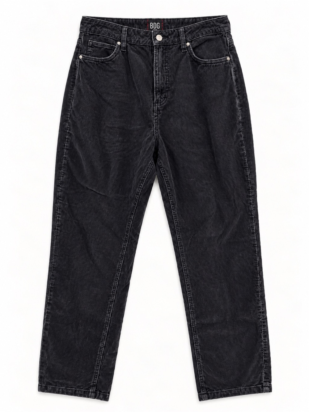 BDG Urban Outfitters Black Corduroy High Rise Mom Pants Straight Size 28